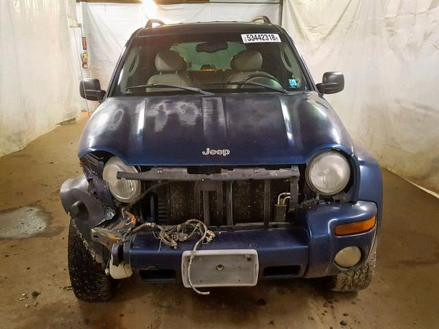 1J4GL58K33W514123 - 2003 JEEP LIBERTY LI BLUE photo 7