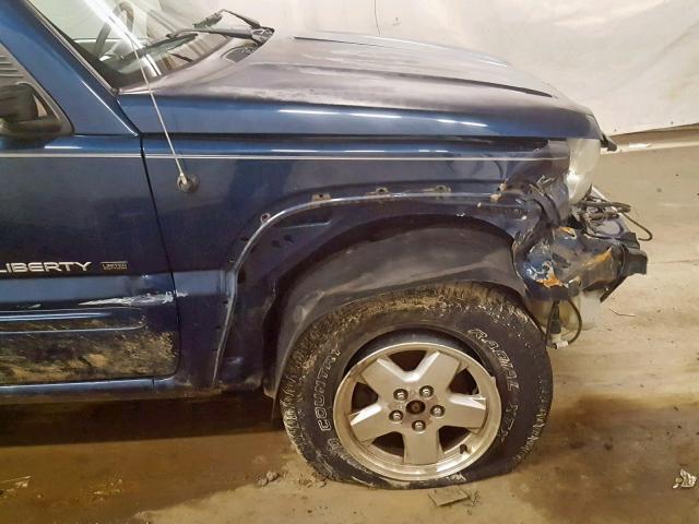 1J4GL58K33W514123 - 2003 JEEP LIBERTY LI BLUE photo 9