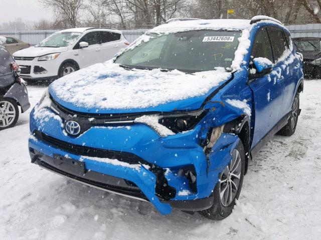 JTMRJREV8HD125829 - 2017 TOYOTA RAV4 HV LE BLUE photo 2