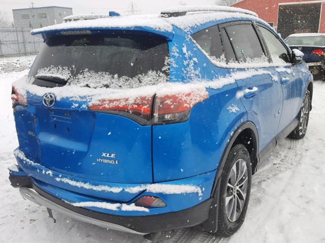 JTMRJREV8HD125829 - 2017 TOYOTA RAV4 HV LE BLUE photo 4