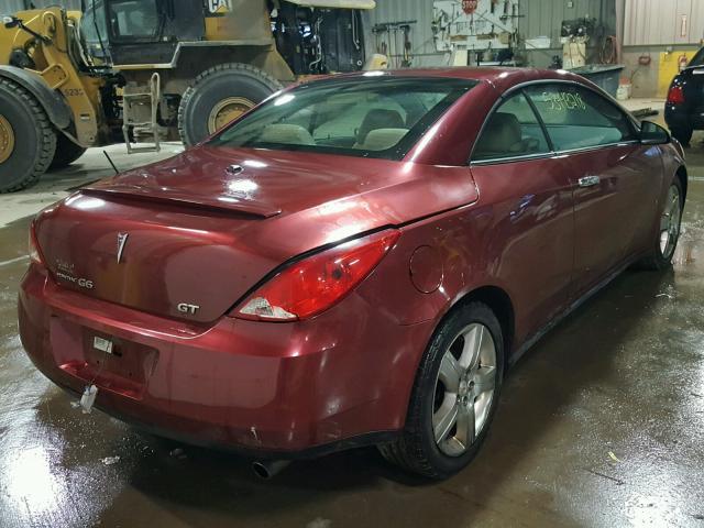 1G2ZH361384283200 - 2008 PONTIAC G6 GT BURGUNDY photo 4