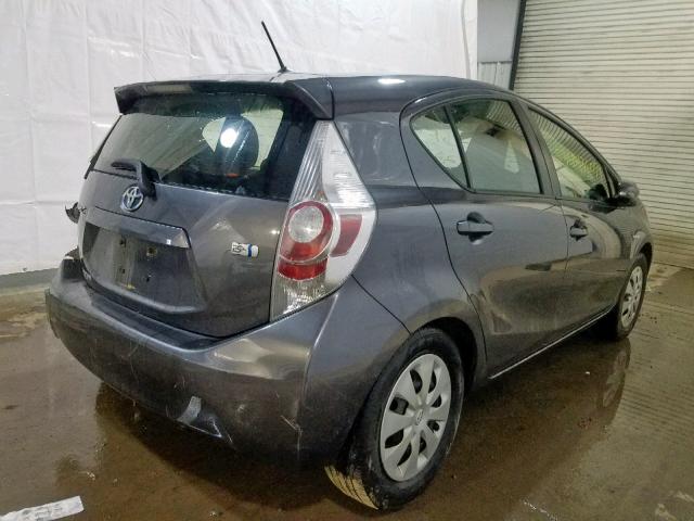 JTDKDTB34C1525728 - 2012 TOYOTA PRIUS C GRAY photo 4