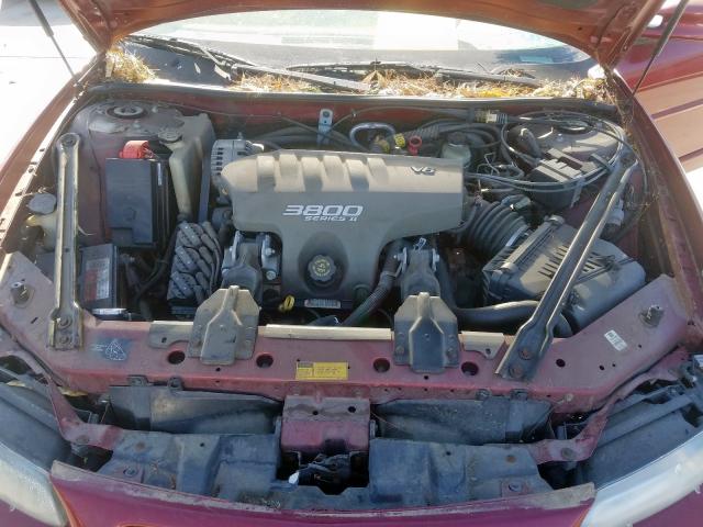 1G2WP52K6YF256318 - 2000 PONTIAC GRAND PRIX Қызыл фото 7
