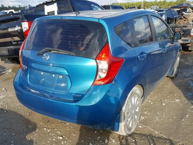 3N1CE2CP8EL388160 - 2014 NISSAN VERSA NOTE BLUE photo 4