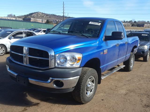 3D7KS28D68G213618 - 2008 DODGE RAM 2500 S BLUE photo 2