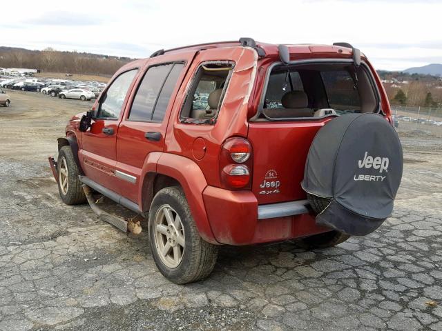 1J8GL58K46W180428 - 2006 JEEP LIBERTY LI RED photo 3