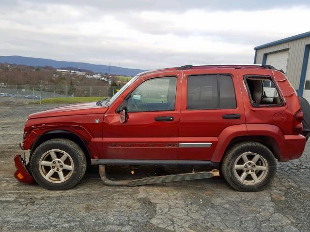 1J8GL58K46W180428 - 2006 JEEP LIBERTY LI RED photo 9