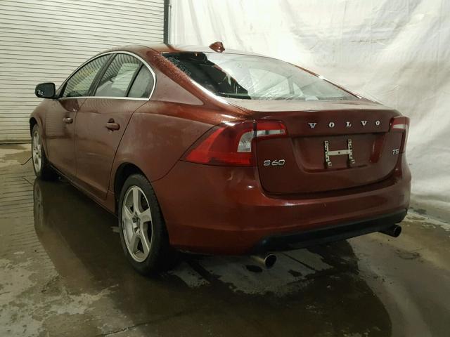 YV1612FS4D2176968 - 2013 VOLVO S60 T5 MAROON photo 3