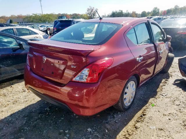 3N1CN7AP5KL836690 - 2019 NISSAN VERSA S MAROON photo 4