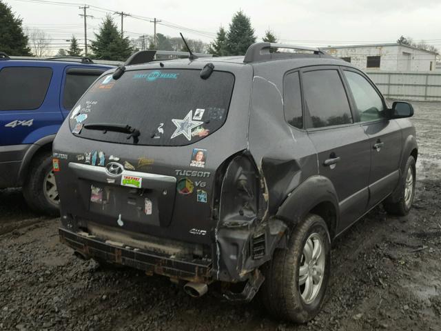 KM8JN72D67U687868 - 2007 HYUNDAI TUCSON SE GRAY photo 4