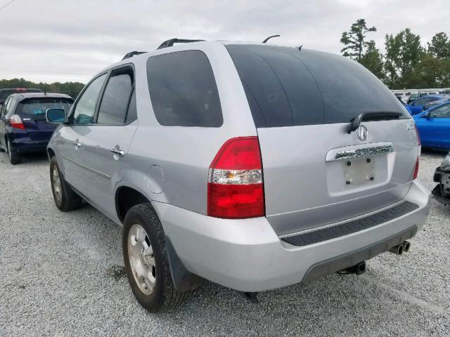 2HNYD18812H525309 - 2002 ACURA MDX TOURIN SILVER photo 3