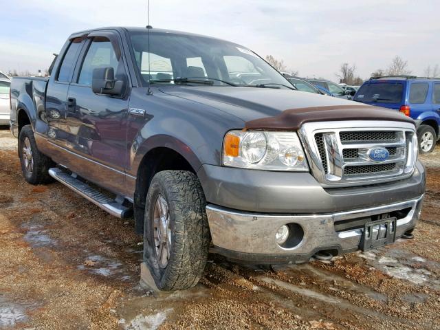 1FTPX14V28FB42638 - 2008 FORD F150 GRAY photo 1