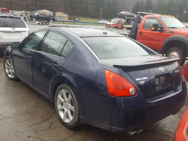 1N4BA41E38C807216 - 2008 NISSAN MAXIMA SE BLUE photo 3