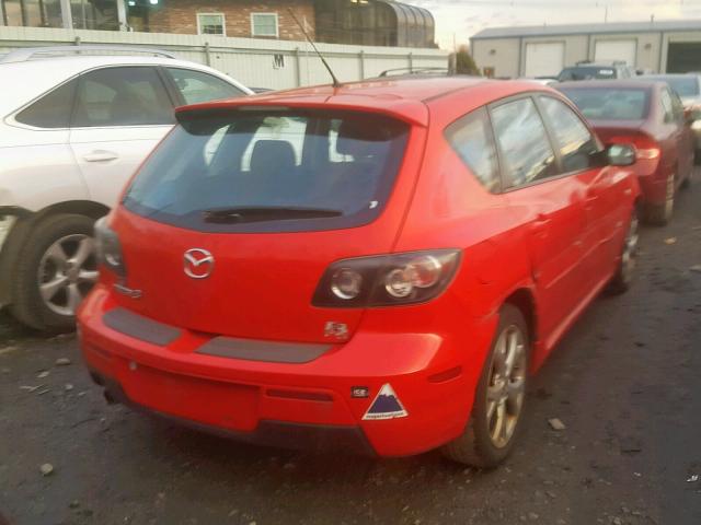 JM1BK144071663188 - 2007 MAZDA 3 HATCHBAC RED photo 4