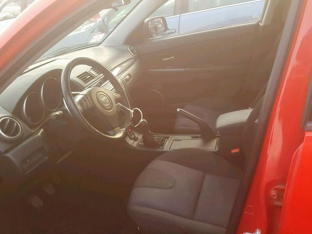 JM1BK144071663188 - 2007 MAZDA 3 HATCHBAC RED photo 5