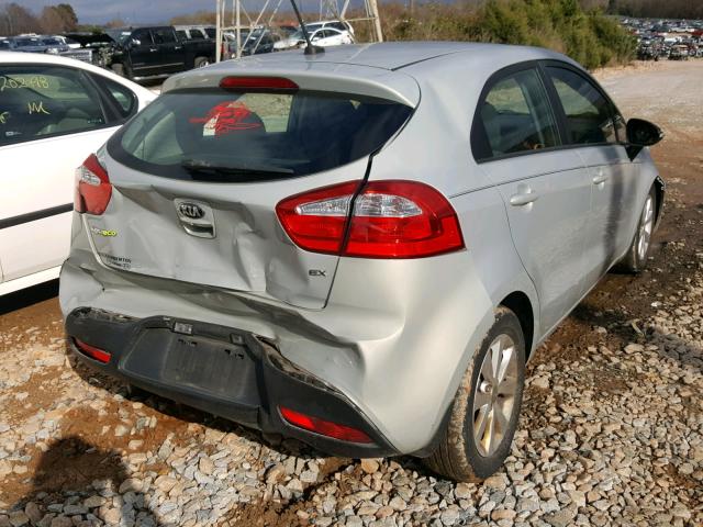 KNADN5A32D6230325 - 2013 KIA RIO EX SILVER photo 4