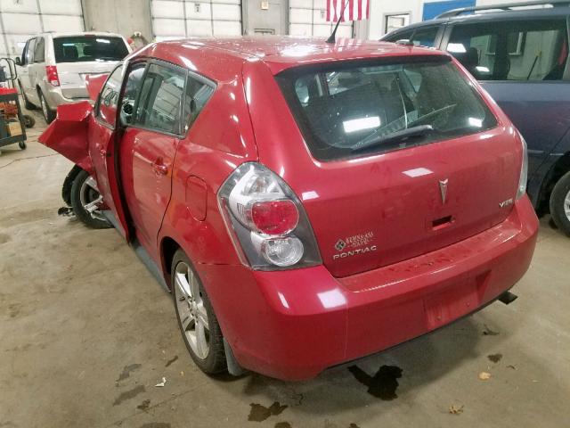 5Y2SP6E00AZ403635 - 2010 PONTIAC VIBE RED photo 3