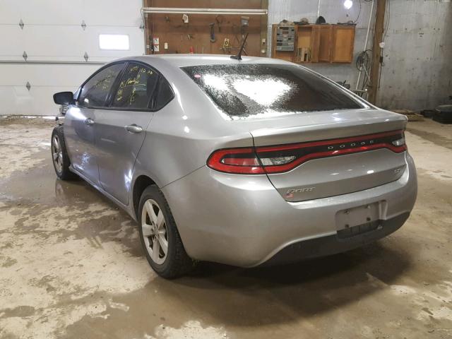 1C3CDFBBXFD431633 - 2015 DODGE DART SXT SILVER photo 3