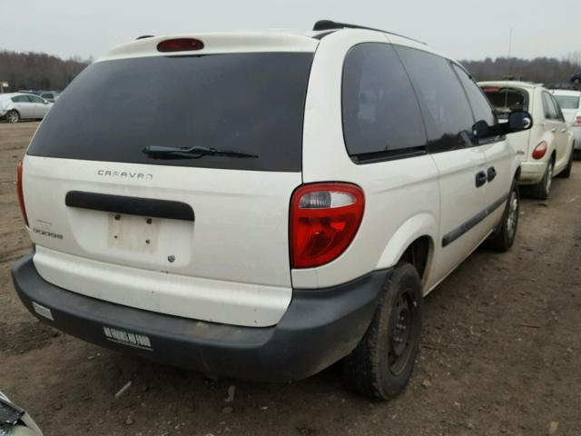 1D4GP25RX5B127737 - 2005 DODGE CARAVAN SE WHITE photo 4