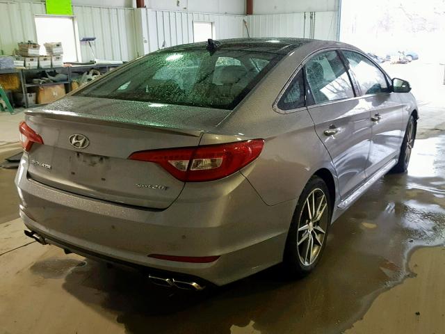 5NPE34AB2FH058918 - 2015 HYUNDAI SONATA SPO BLUE photo 4