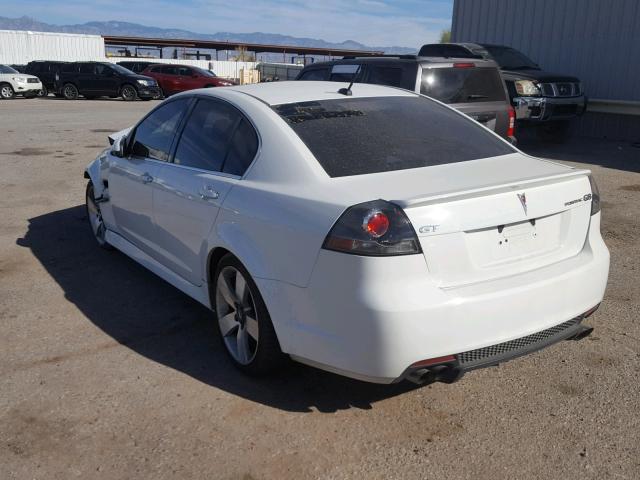 6G2EC57Y69L201152 - 2009 PONTIAC G8 GT WHITE photo 3