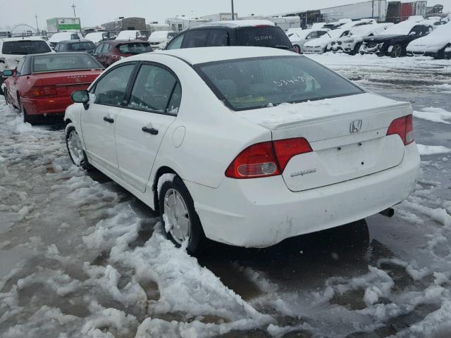 2HGFA16418H111303 - 2008 HONDA CIVIC DX-G WHITE photo 3