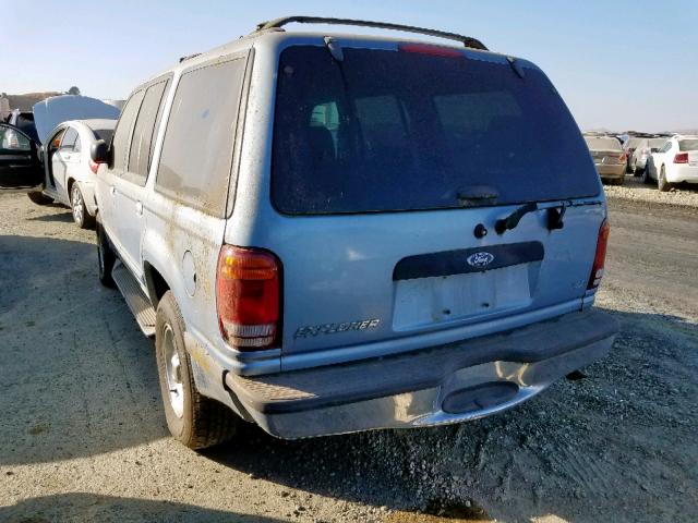 1FMZU34E1WZA12144 - 1998 FORD EXPLORER BLUE photo 3