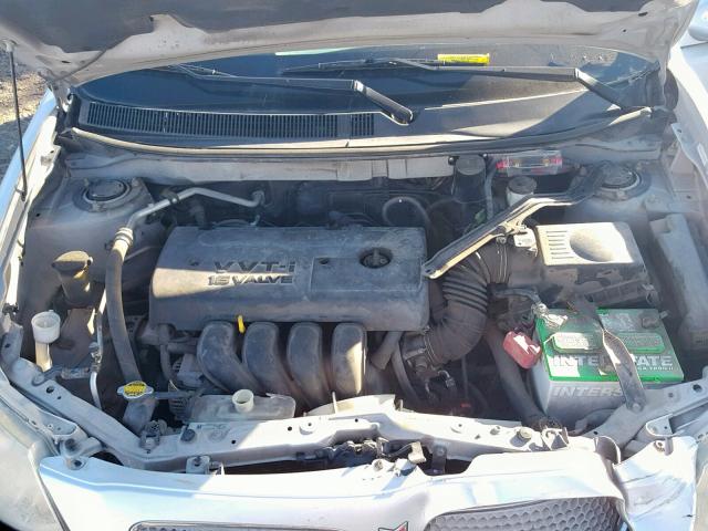 5Y2SL63815Z409051 - 2005 PONTIAC VIBE SILVER photo 7