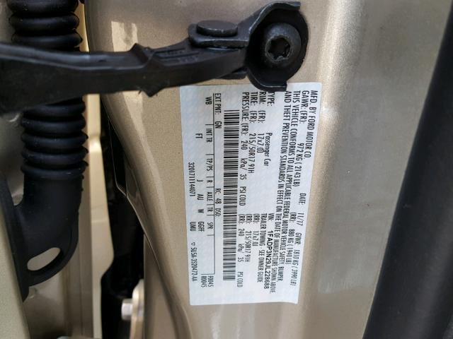 1FADP3N29JL228688 - 2018 FORD FOCUS TITA GOLD photo 10