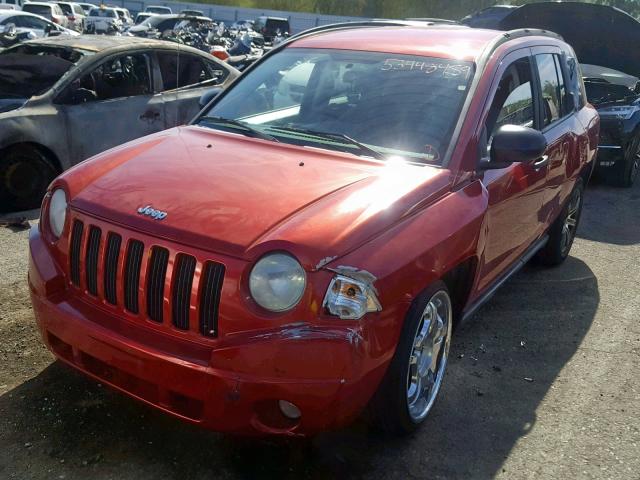 1J8FF47W57D278429 - 2007 JEEP COMPASS RED photo 2