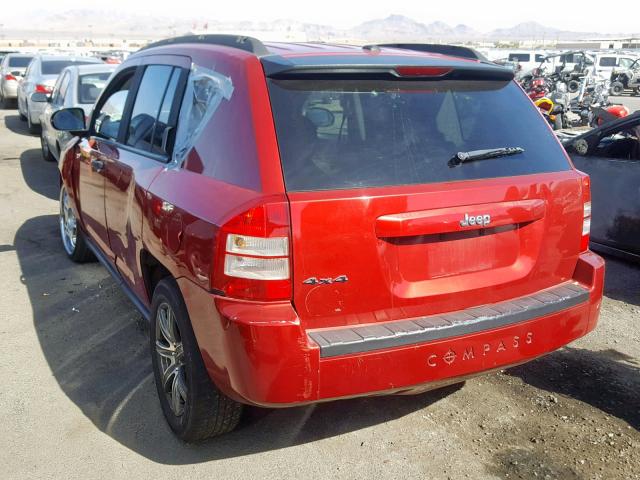 1J8FF47W57D278429 - 2007 JEEP COMPASS RED photo 3