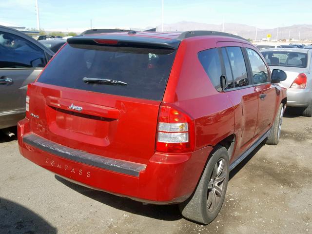 1J8FF47W57D278429 - 2007 JEEP COMPASS RED photo 4