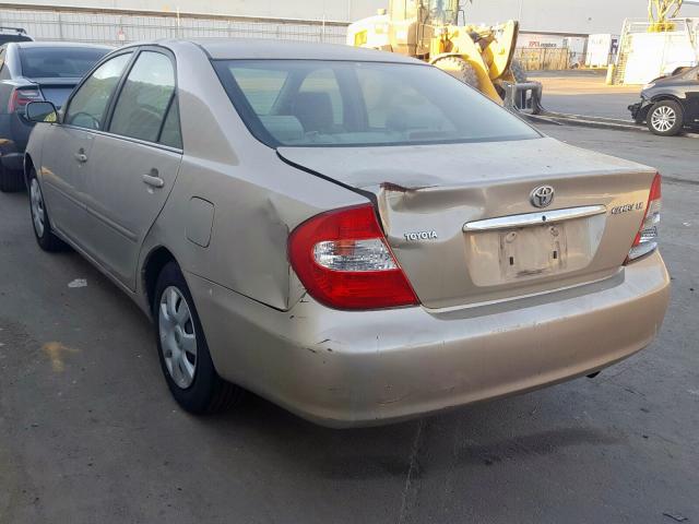 4T1BE30K73U158034 - 2003 TOYOTA CAMRY LE GOLD photo 3