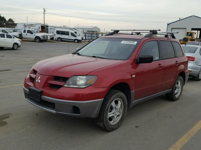 JA4LZ31F24U065772 - 2004 MITSUBISHI OUTLANDER RED photo 2