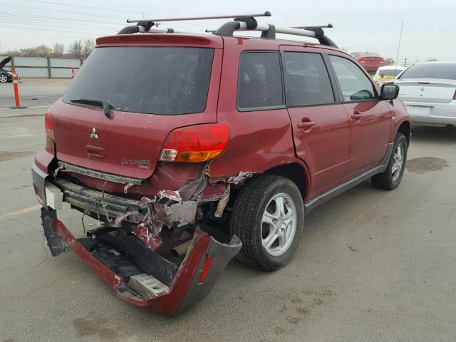 JA4LZ31F24U065772 - 2004 MITSUBISHI OUTLANDER RED photo 4