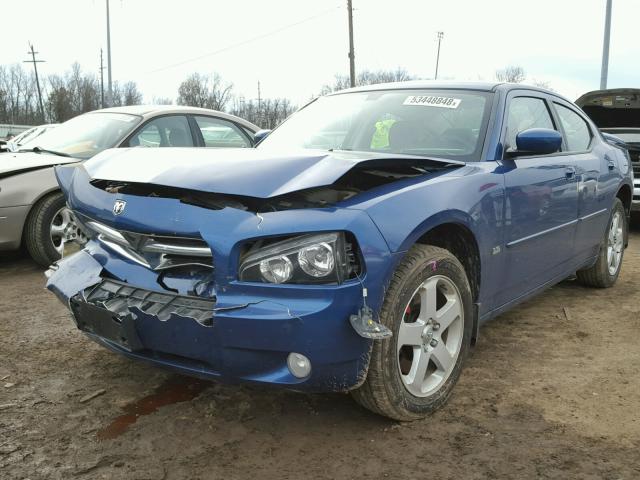 2B3CK3CV8AH138416 - 2010 DODGE CHARGER SX BLUE photo 2