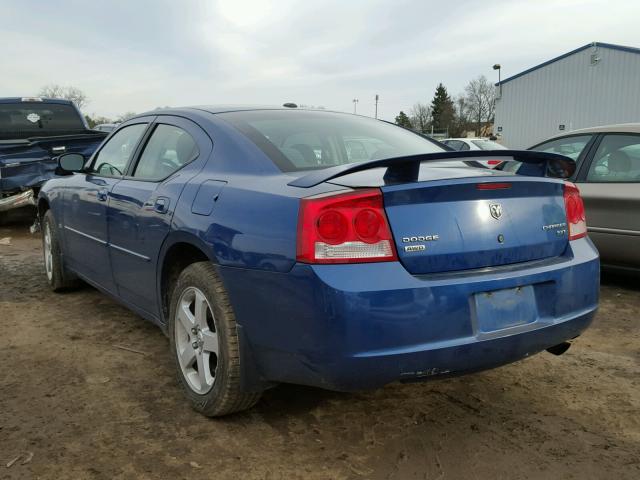 2B3CK3CV8AH138416 - 2010 DODGE CHARGER SX BLUE photo 3