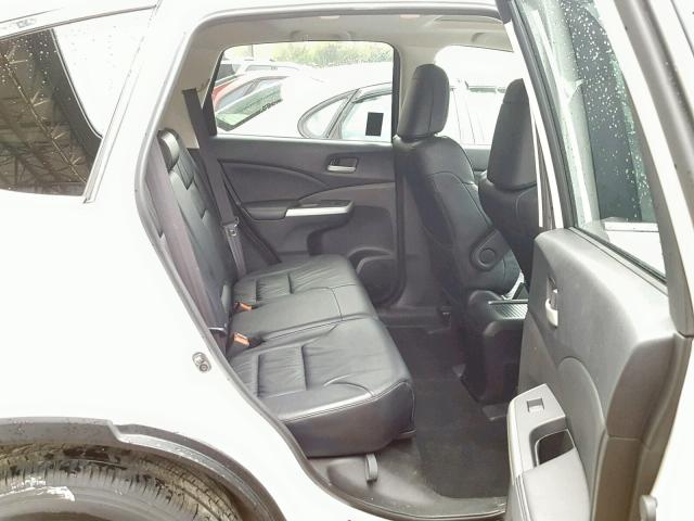 5J6RM3H74EL031752 - 2014 HONDA CR-V EXL WHITE photo 6