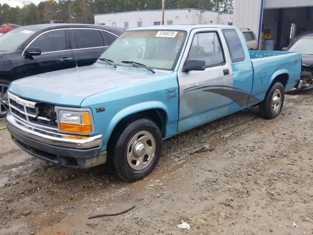 1B7GL23X3SW939461 - 1995 DODGE DAKOTA TEAL photo 2