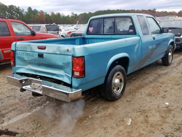 1B7GL23X3SW939461 - 1995 DODGE DAKOTA TEAL photo 4