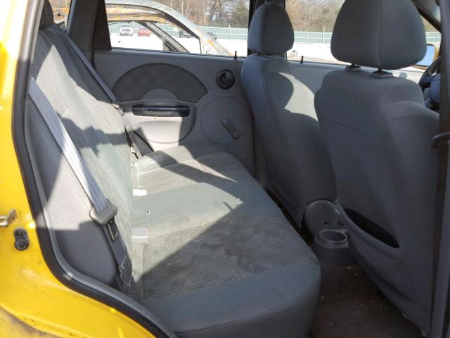 KL1TD62605B290362 - 2005 CHEVROLET AVEO BASE Sarı foto 6