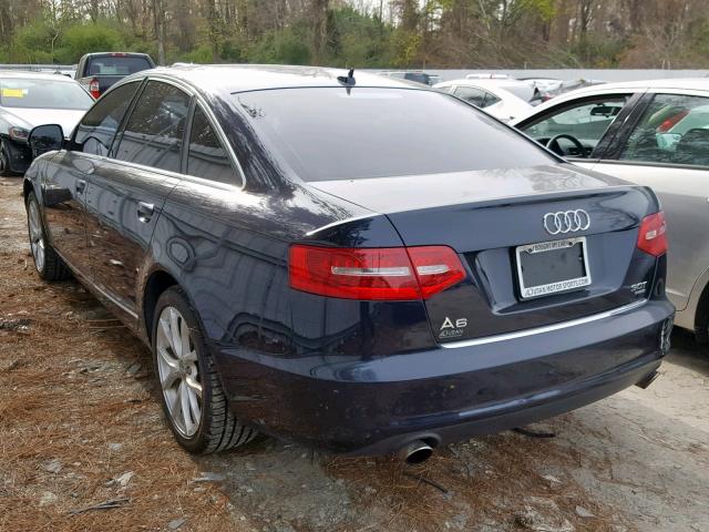 WAUSG74F99N020627 - 2009 AUDI A6 BLUE photo 3