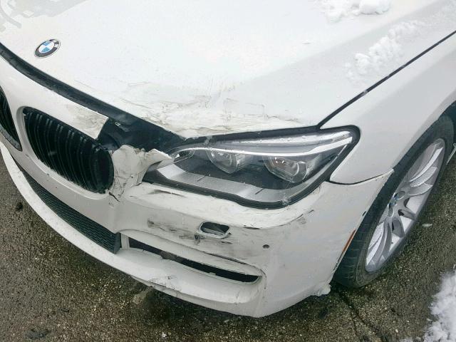 WBAYE8C55DD134038 - 2013 BMW 750LI WHITE photo 9