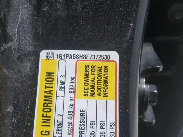 1G1PA5SH8E7372530 - 2014 CHEVROLET CRUZE LS CHARCOAL photo 10