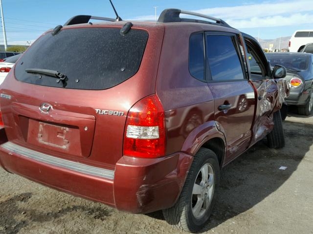 KM8JM12B25U103820 - 2005 HYUNDAI TUCSON GL MAROON photo 4