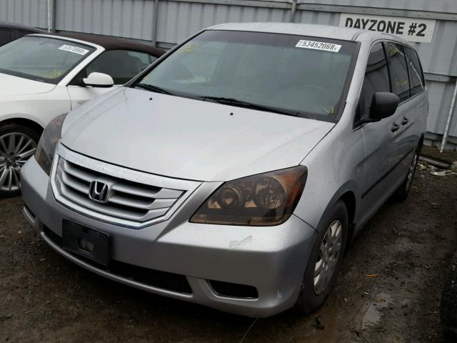 5FNRL3H17AB502424 - 2010 HONDA ODYSSEY DX SILVER photo 2