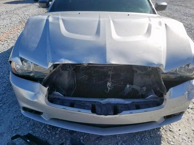 2C3CDXAT0EH190893 - 2014 DODGE CHARGER PO SILVER photo 9