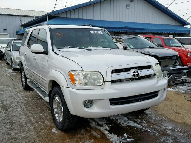 5TDBT48A36S269233 - 2006 TOYOTA SEQUOIA LI WHITE photo 1