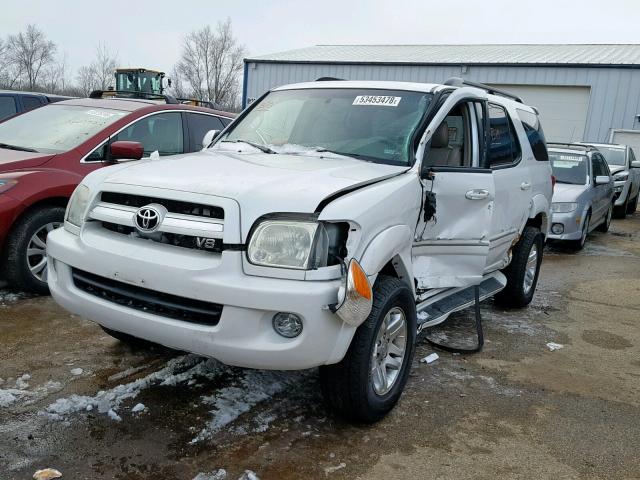 5TDBT48A36S269233 - 2006 TOYOTA SEQUOIA LI WHITE photo 2