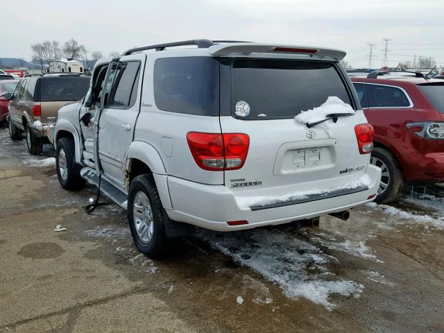 5TDBT48A36S269233 - 2006 TOYOTA SEQUOIA LI WHITE photo 3